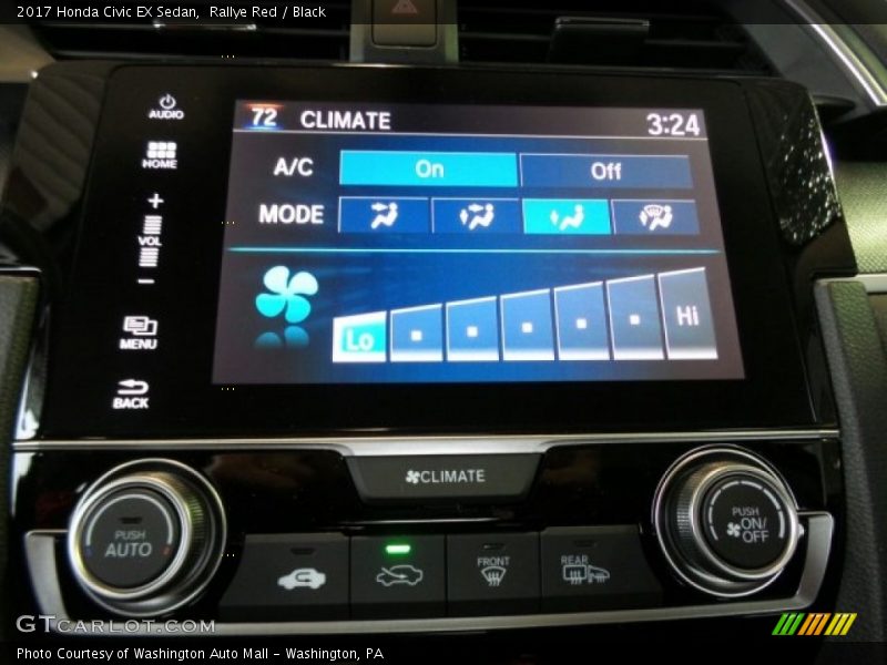 Rallye Red / Black 2017 Honda Civic EX Sedan