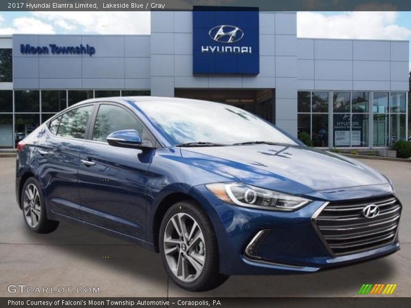 Lakeside Blue / Gray 2017 Hyundai Elantra Limited