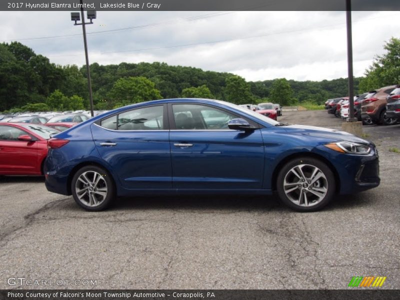 Lakeside Blue / Gray 2017 Hyundai Elantra Limited