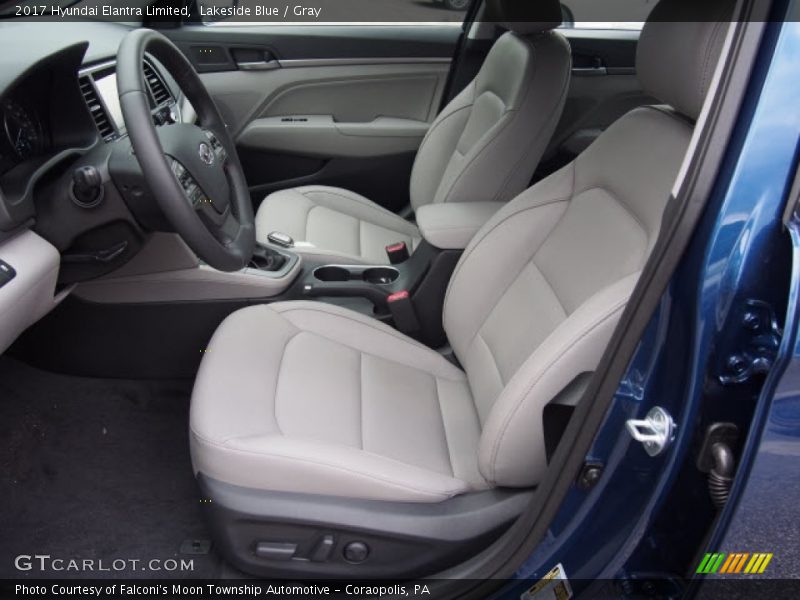 Lakeside Blue / Gray 2017 Hyundai Elantra Limited