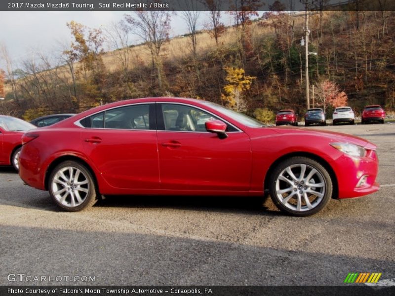 Soul Red Metallic / Black 2017 Mazda Mazda6 Touring