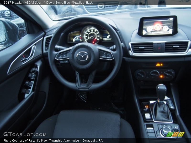 Sonic Silver Metallic / Black 2017 Mazda MAZDA3 Sport 4 Door