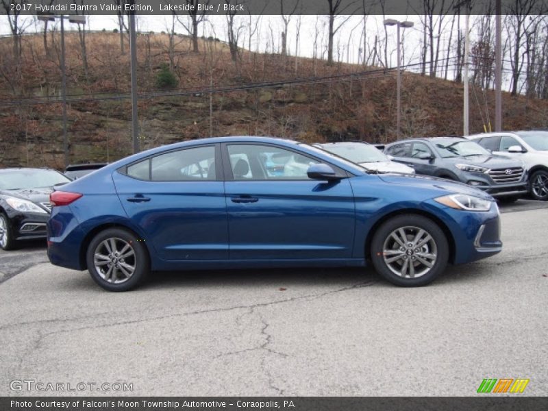 Lakeside Blue / Black 2017 Hyundai Elantra Value Edition