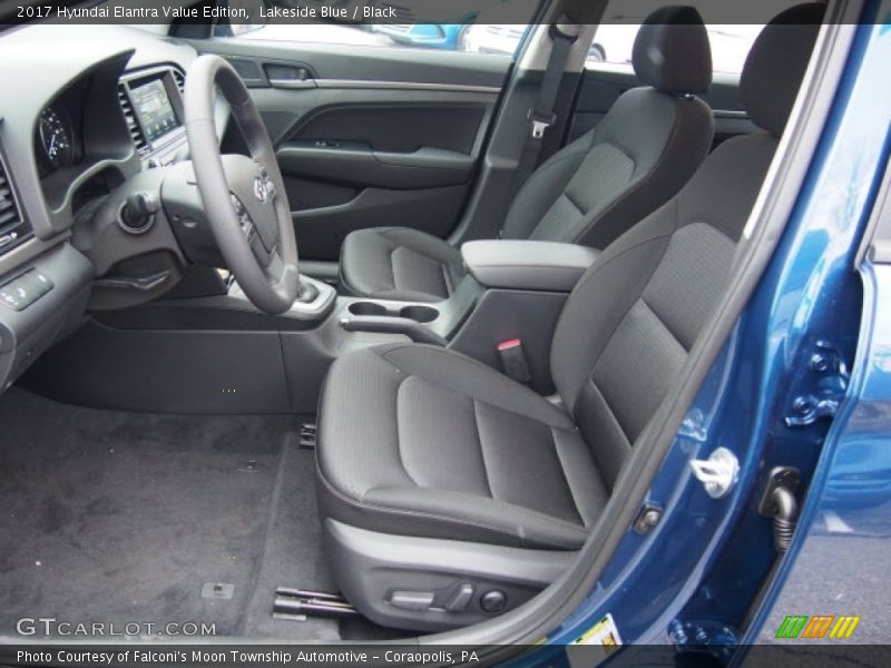 Lakeside Blue / Black 2017 Hyundai Elantra Value Edition