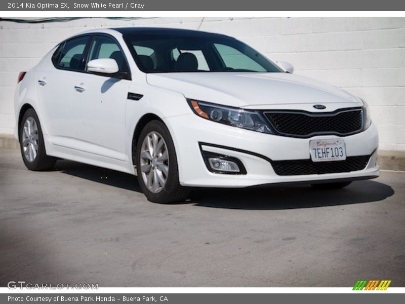 Snow White Pearl / Gray 2014 Kia Optima EX