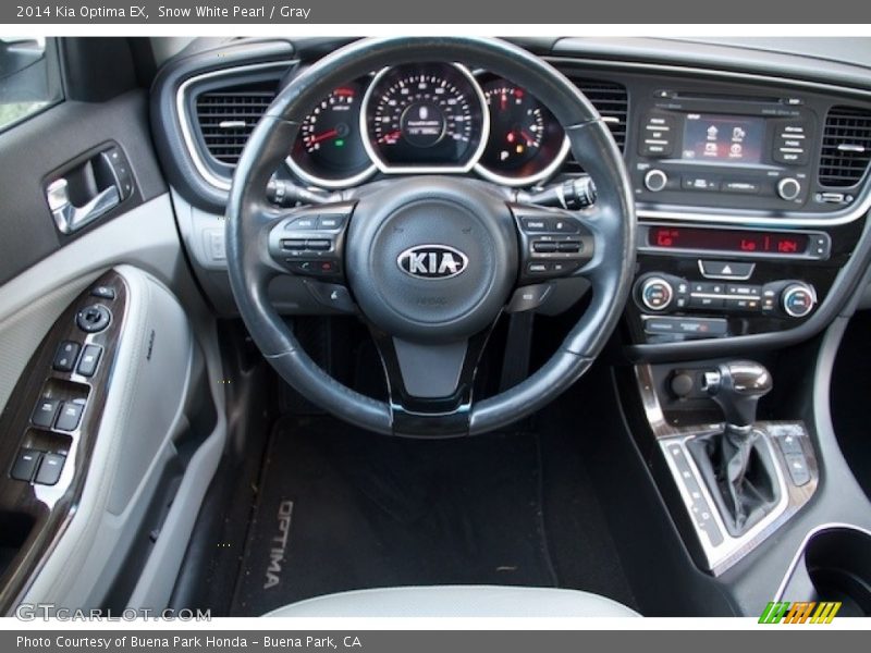 Snow White Pearl / Gray 2014 Kia Optima EX