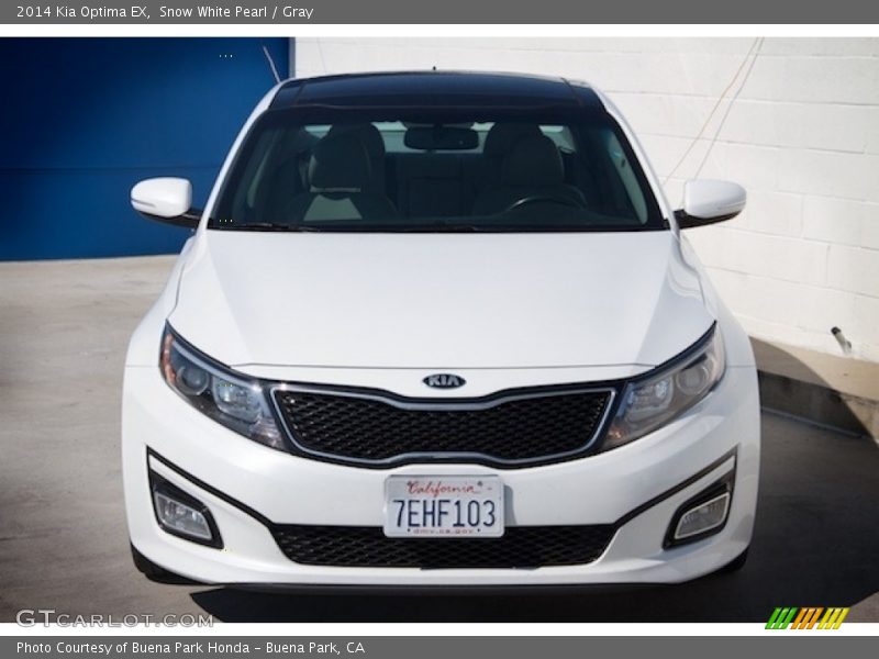 Snow White Pearl / Gray 2014 Kia Optima EX