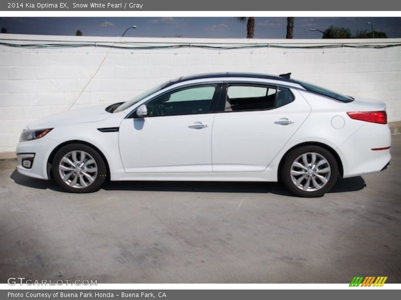 Snow White Pearl / Gray 2014 Kia Optima EX