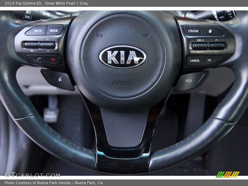 Snow White Pearl / Gray 2014 Kia Optima EX
