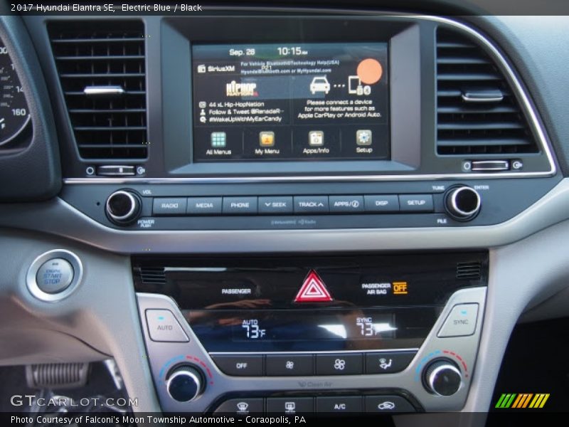Electric Blue / Black 2017 Hyundai Elantra SE