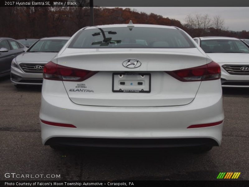 White / Black 2017 Hyundai Elantra SE