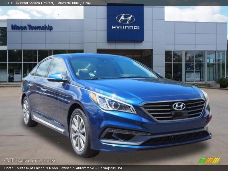 Lakeside Blue / Gray 2016 Hyundai Sonata Limited