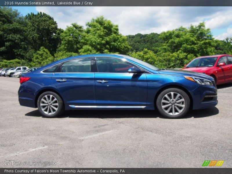 Lakeside Blue / Gray 2016 Hyundai Sonata Limited