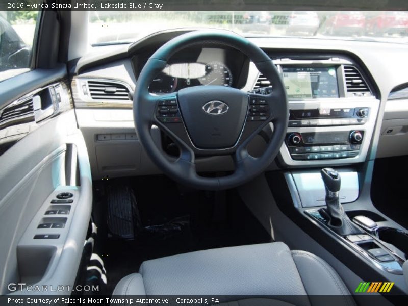 Lakeside Blue / Gray 2016 Hyundai Sonata Limited
