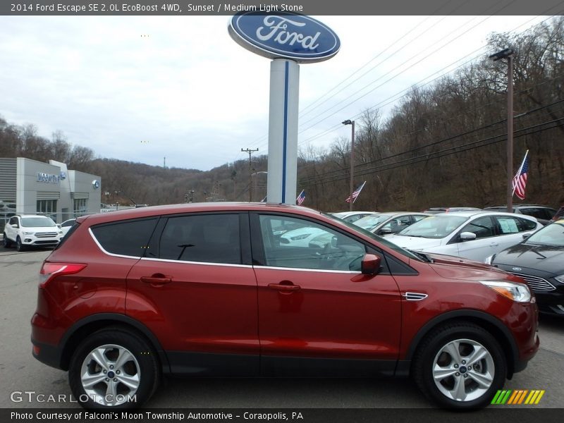 Sunset / Medium Light Stone 2014 Ford Escape SE 2.0L EcoBoost 4WD