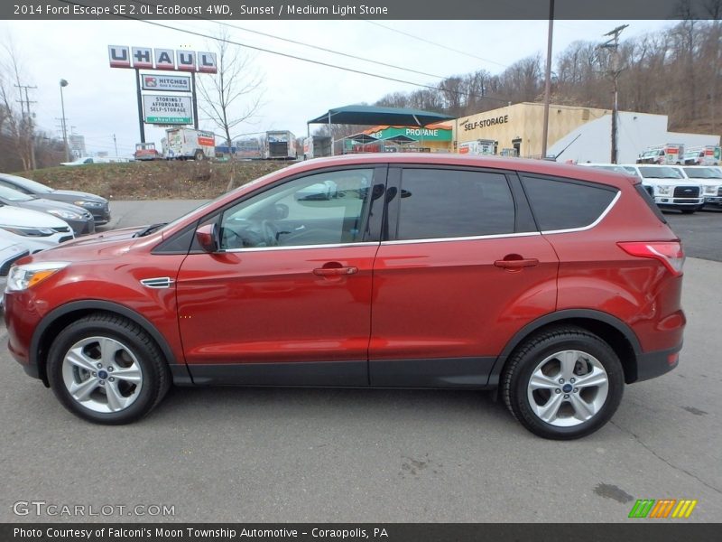 Sunset / Medium Light Stone 2014 Ford Escape SE 2.0L EcoBoost 4WD