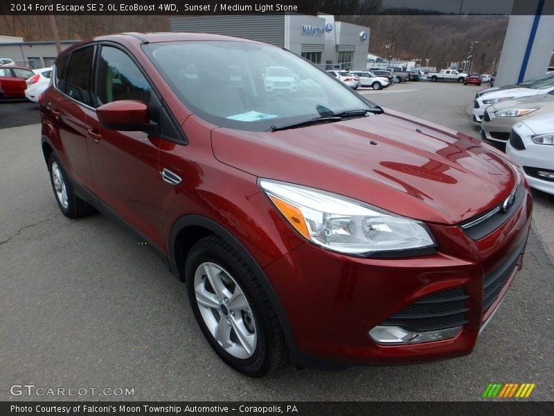 Sunset / Medium Light Stone 2014 Ford Escape SE 2.0L EcoBoost 4WD