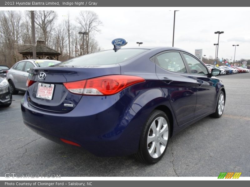 Indigo Night / Gray 2013 Hyundai Elantra Limited