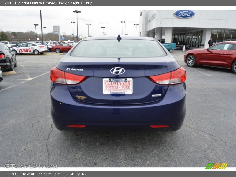 Indigo Night / Gray 2013 Hyundai Elantra Limited