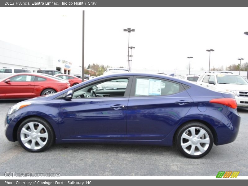 Indigo Night / Gray 2013 Hyundai Elantra Limited