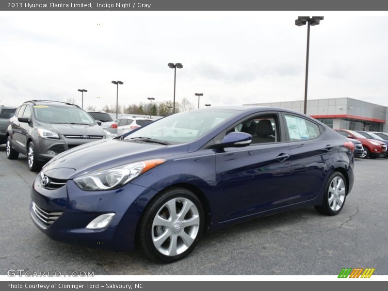 Indigo Night / Gray 2013 Hyundai Elantra Limited
