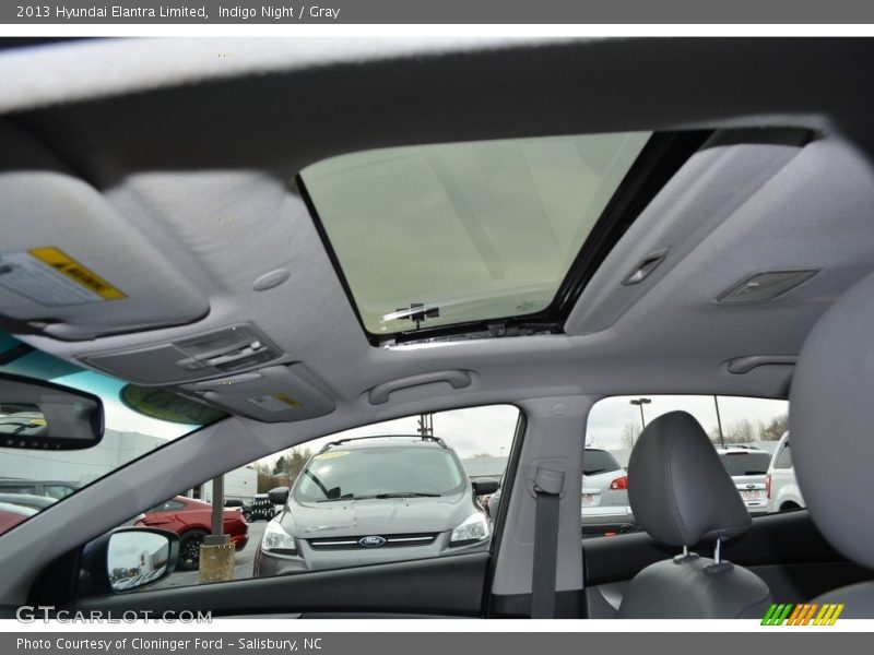 Indigo Night / Gray 2013 Hyundai Elantra Limited