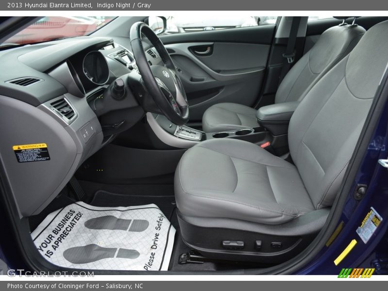 Indigo Night / Gray 2013 Hyundai Elantra Limited