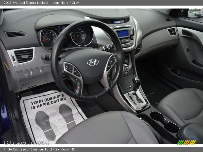 Indigo Night / Gray 2013 Hyundai Elantra Limited