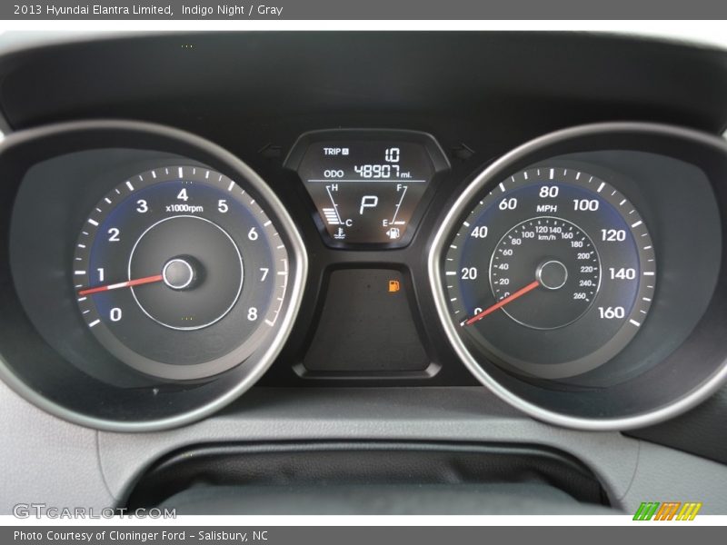 Indigo Night / Gray 2013 Hyundai Elantra Limited