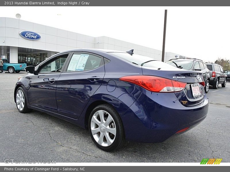 Indigo Night / Gray 2013 Hyundai Elantra Limited