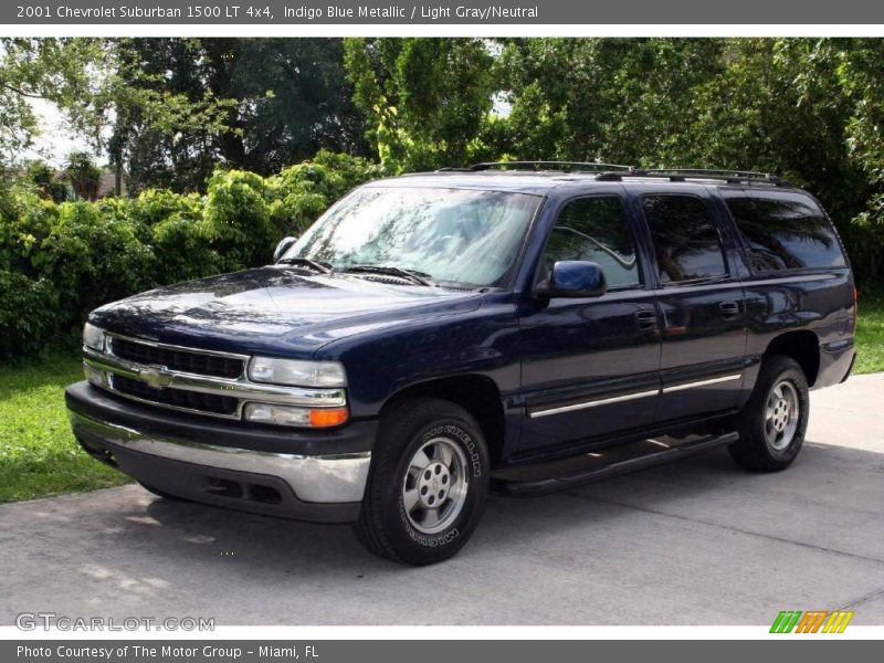 Indigo Blue Metallic / Light Gray/Neutral 2001 Chevrolet Suburban 1500 LT 4x4