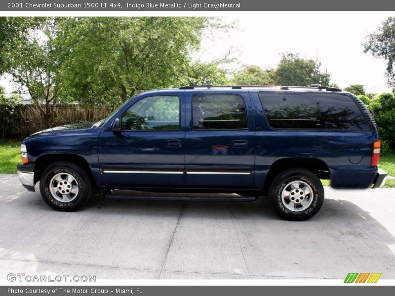 Indigo Blue Metallic / Light Gray/Neutral 2001 Chevrolet Suburban 1500 LT 4x4