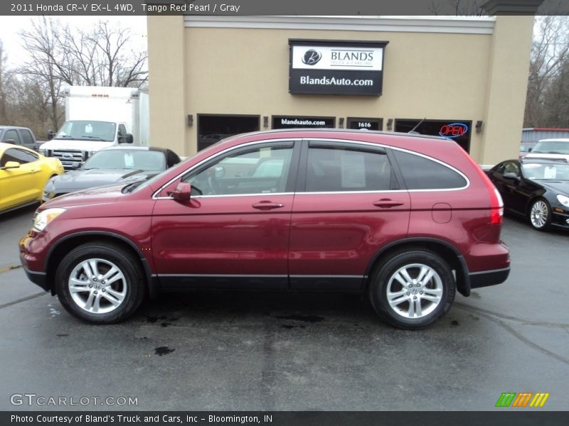 Tango Red Pearl / Gray 2011 Honda CR-V EX-L 4WD