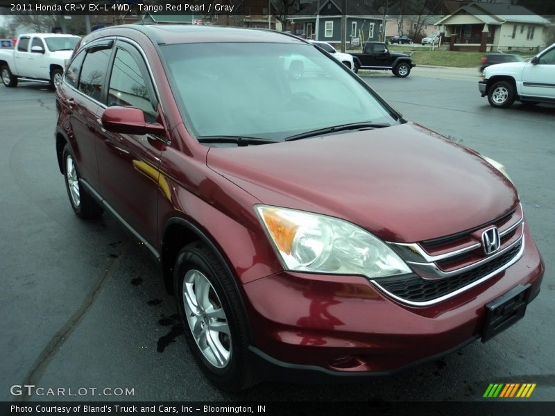 Tango Red Pearl / Gray 2011 Honda CR-V EX-L 4WD
