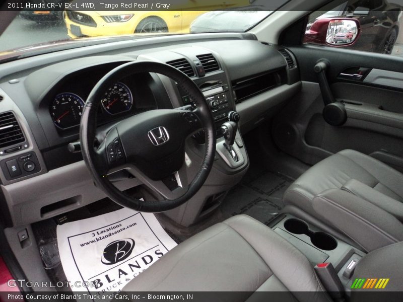 Tango Red Pearl / Gray 2011 Honda CR-V EX-L 4WD