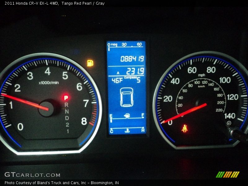 Tango Red Pearl / Gray 2011 Honda CR-V EX-L 4WD