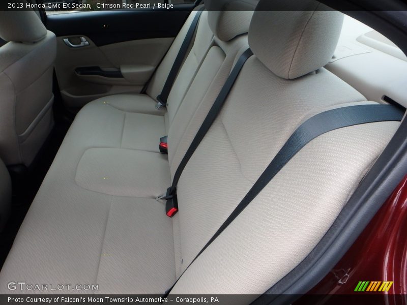 Crimson Red Pearl / Beige 2013 Honda Civic EX Sedan