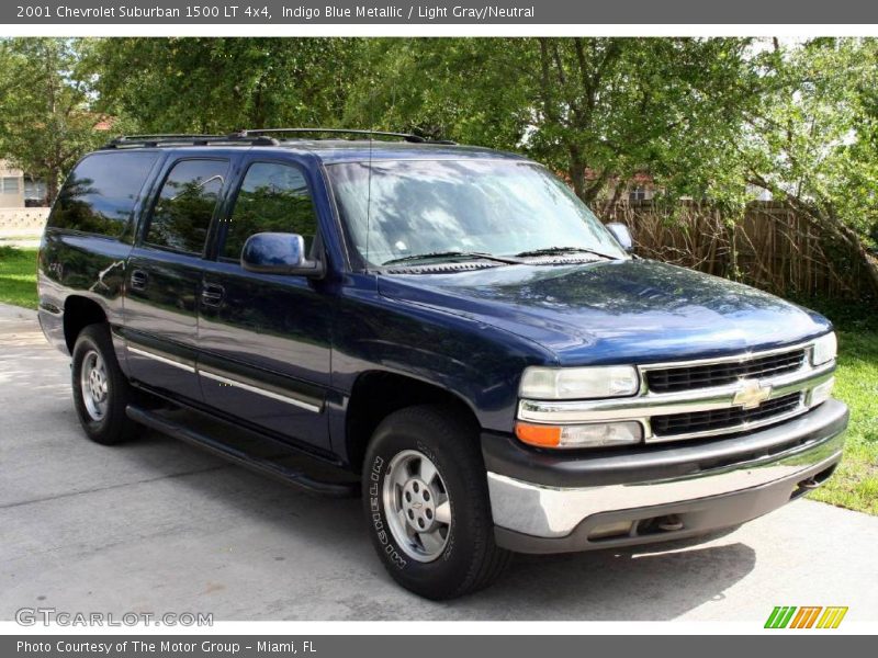Indigo Blue Metallic / Light Gray/Neutral 2001 Chevrolet Suburban 1500 LT 4x4