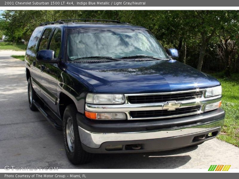Indigo Blue Metallic / Light Gray/Neutral 2001 Chevrolet Suburban 1500 LT 4x4