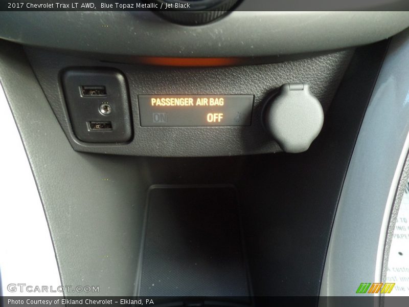 Blue Topaz Metallic / Jet Black 2017 Chevrolet Trax LT AWD