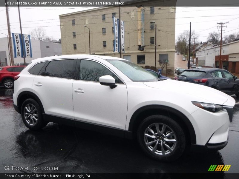 Snowflake White Pearl Mica / Black 2017 Mazda CX-9 Touring AWD