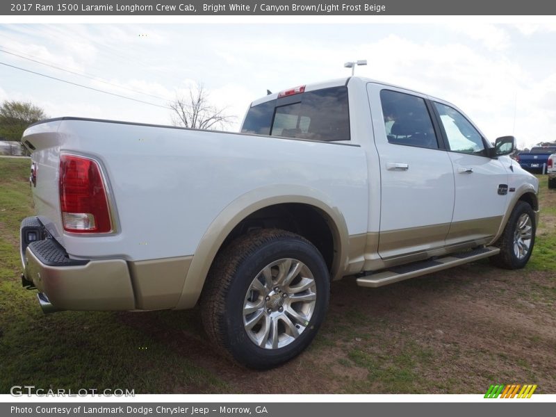Bright White / Canyon Brown/Light Frost Beige 2017 Ram 1500 Laramie Longhorn Crew Cab