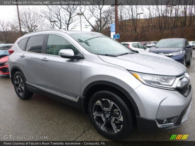 Lunar Silver Metallic / Gray 2017 Honda CR-V Touring AWD