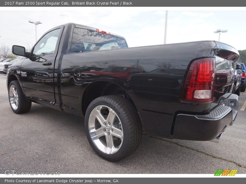 Brilliant Black Crystal Pearl / Black 2017 Ram 1500 Sport Regular Cab