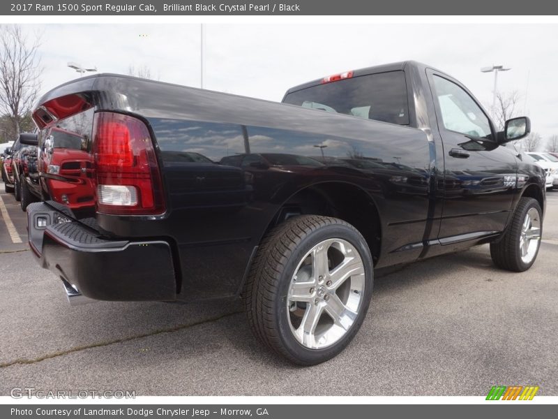 Brilliant Black Crystal Pearl / Black 2017 Ram 1500 Sport Regular Cab