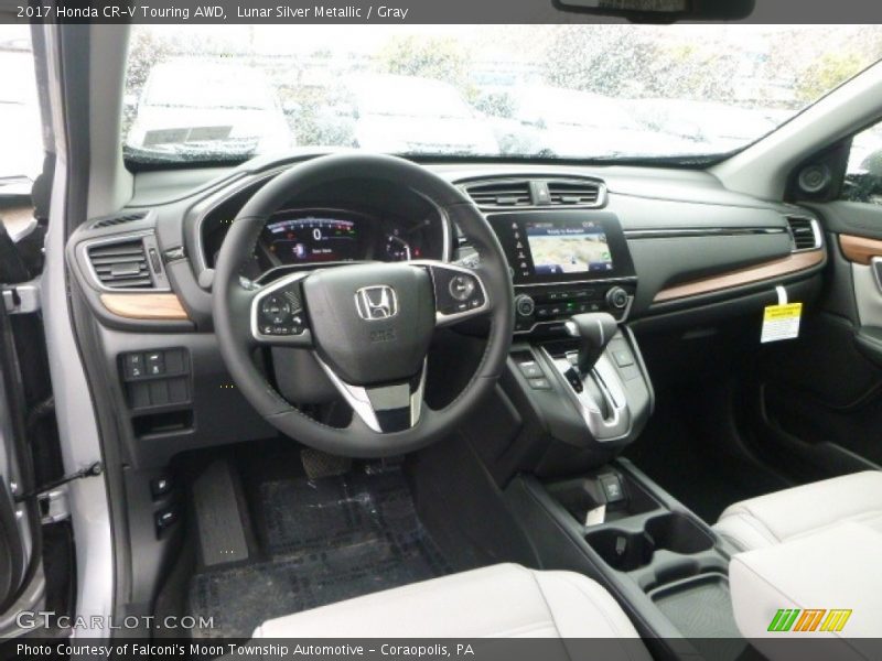 Lunar Silver Metallic / Gray 2017 Honda CR-V Touring AWD
