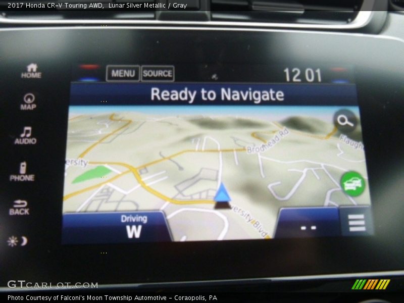 Lunar Silver Metallic / Gray 2017 Honda CR-V Touring AWD