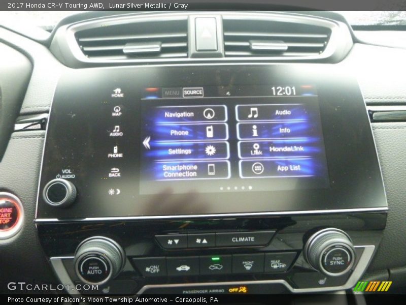 Lunar Silver Metallic / Gray 2017 Honda CR-V Touring AWD