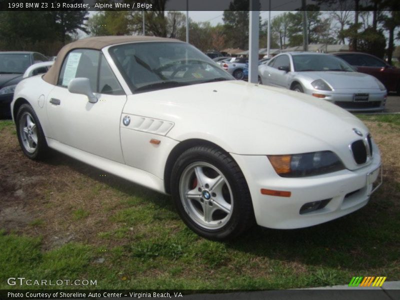 Alpine White / Beige 1998 BMW Z3 1.9 Roadster