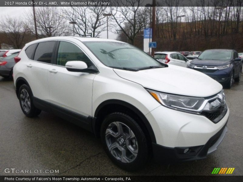 White Diamond Pearl / Ivory 2017 Honda CR-V EX-L AWD